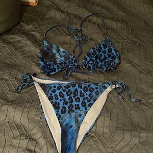 Two piece swimwear with cover up